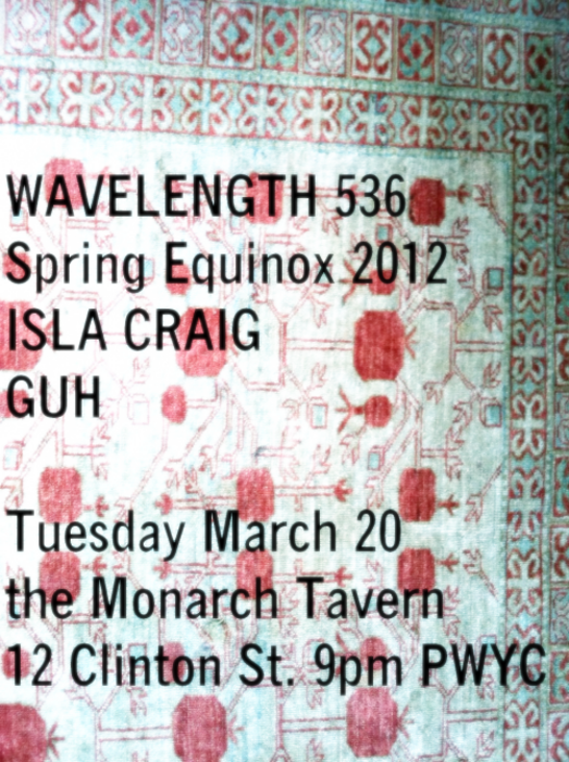 The Spring Equinox Show: GUH, Isla Craig, and a special performance piece by Zeesy Powers