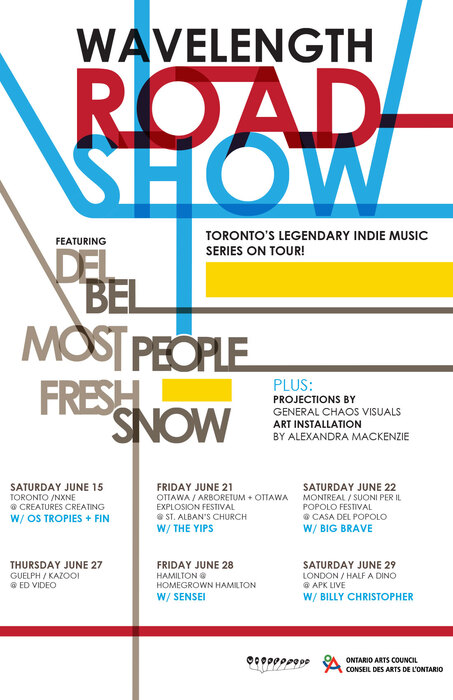 Wavelength at NXNE: Fresh Snow, Del Bel, Most People, Os Tropies, Fin at Creatures Creating