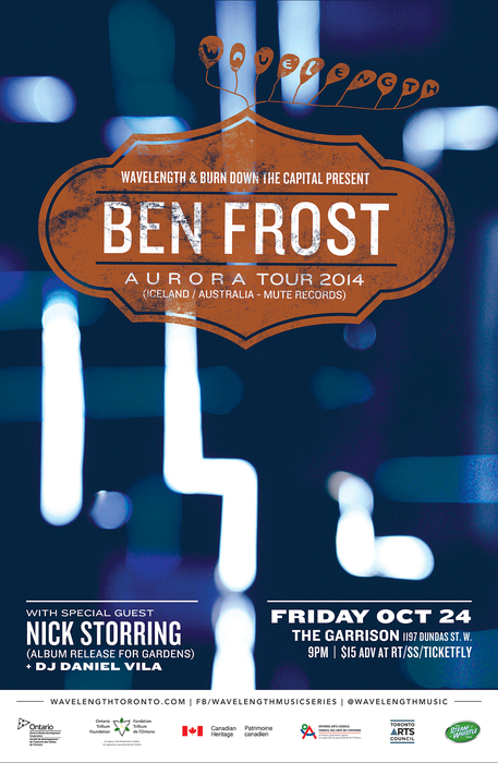 Ben Frost (Iceland/Australia) with Nick Storring (album release) + DJ Daniel Vila co-presented with Burn Down the Capital