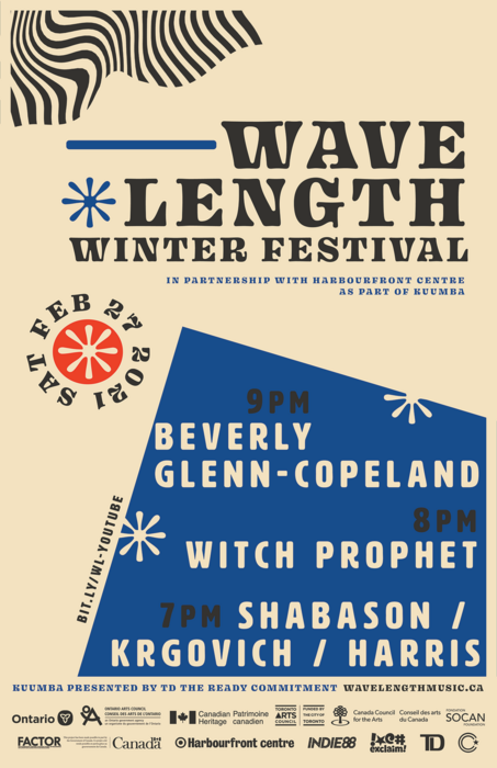 Wavelength Winter Festival 2021: Beverly Glenn-Copeland + Witch Prophet + Shabason, Krgovich & Harris