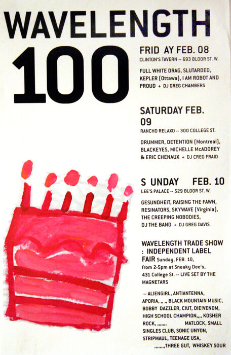 Wavelength 100 Second Anniversary - Night Two: Drummer + Detention + Blackeyes + Michelle McAdorey & Eric Chenaux