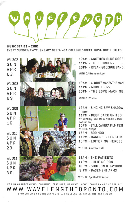 The Patients + Julie Doiron + Shotgun & Jaybird + Basement Arms