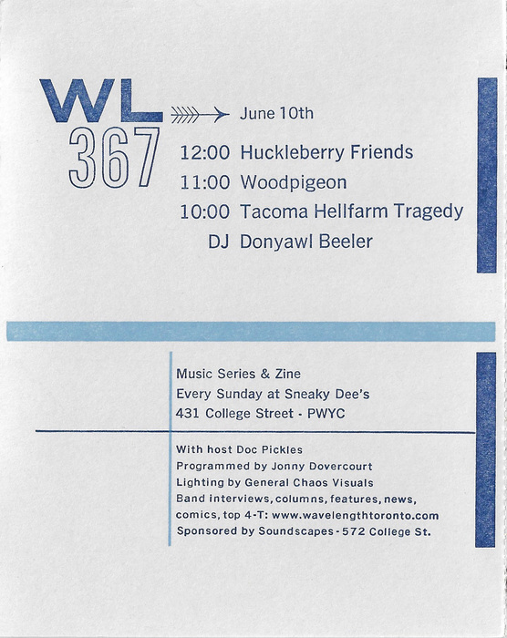 Huckleberry Friends + Woodpigeon + Tacoma Hellfarm Tragedy