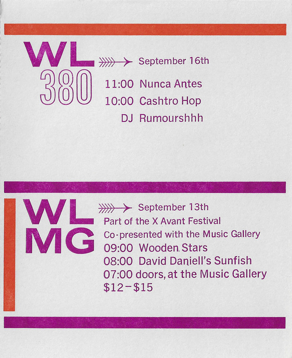 SPECIAL EVENT — X Avant Festival Wooden Stars + David Daniell's Sunfish