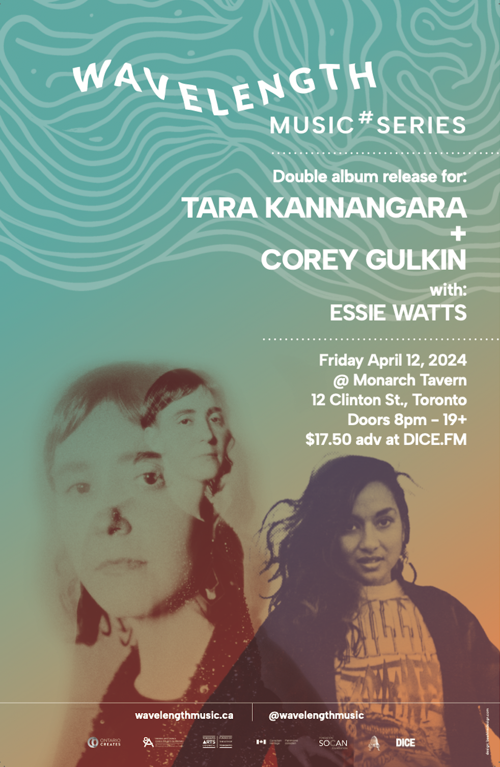 Tara Kannangara + Corey Gulkin (double album release) + Essie Watts: Wavelength