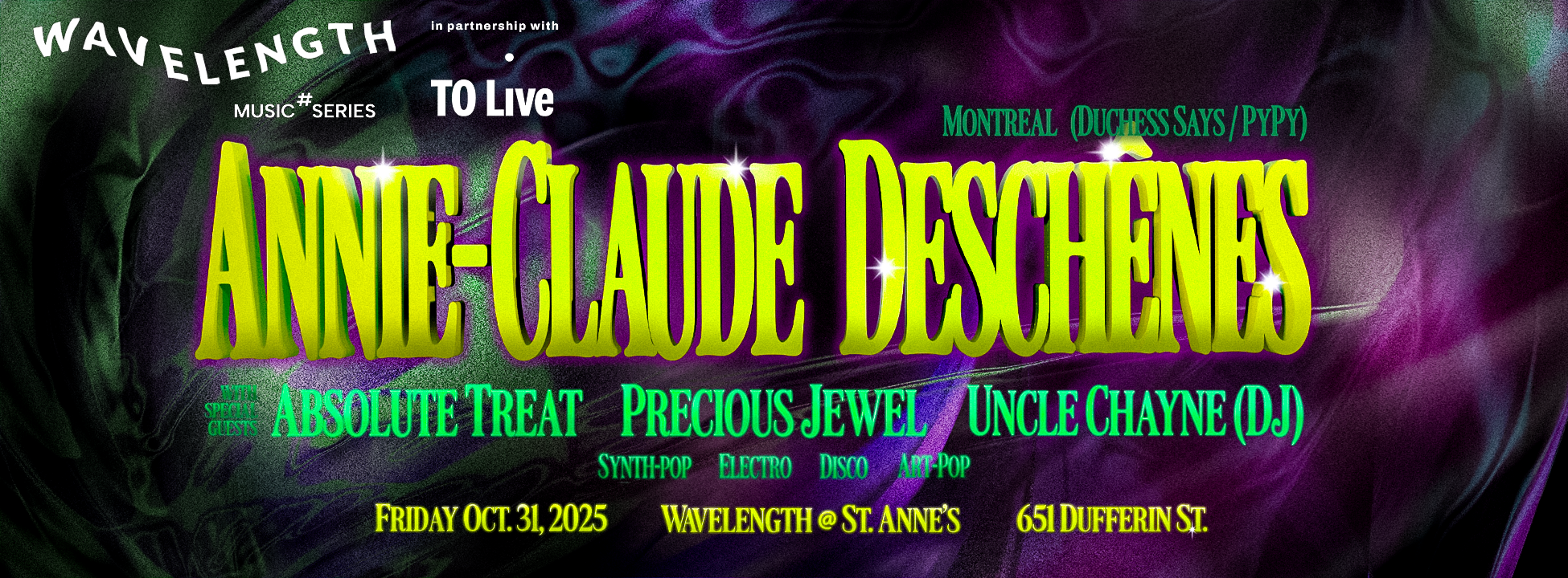 Annie-Claude Deschênes + Absolute Treat + Precious Jewel + Uncle Chayne (DJ) : Wavelength