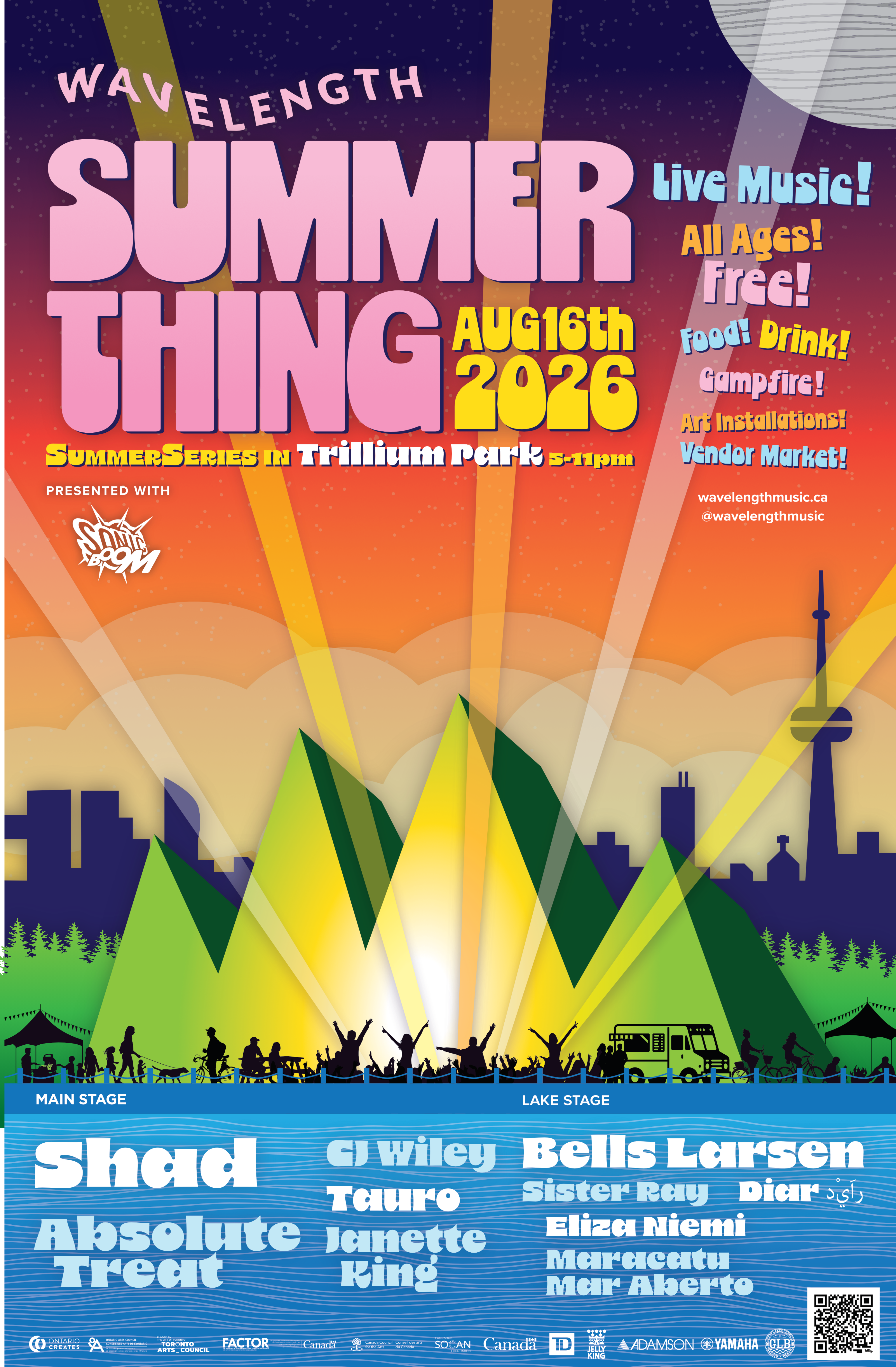 Wavelength Summer Thing 2026 feat. Shad, Absolute Treat, Bells Larsen + more!