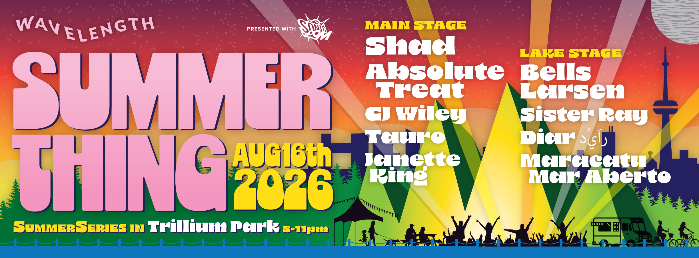 Wavelength Summer Thing 2026 feat. Shad, Absolute Treat, Bells Larsen + more!
